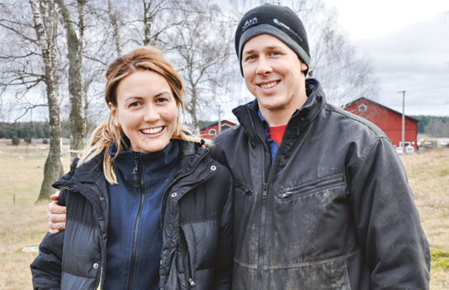 Tilda Karlsson och Magnus Sundström driver Öjeby gård sedan sommaren 2014.