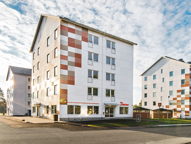 ”Flöjten” är modulbyggda studentbostäder på Kronoparken i Karlstad. Bild: ANDREAS HYLTHÉN